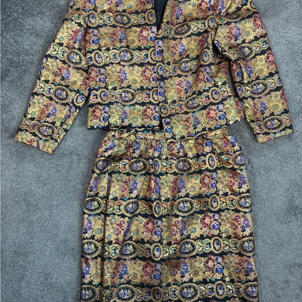 Maggy London Metallic Brocade Jacket Size 10